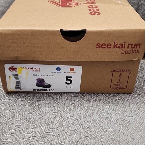 See Kai Run Blake Boot, Purple/Mint, Size Little Kids 5, NWT - Picture 8 of 8